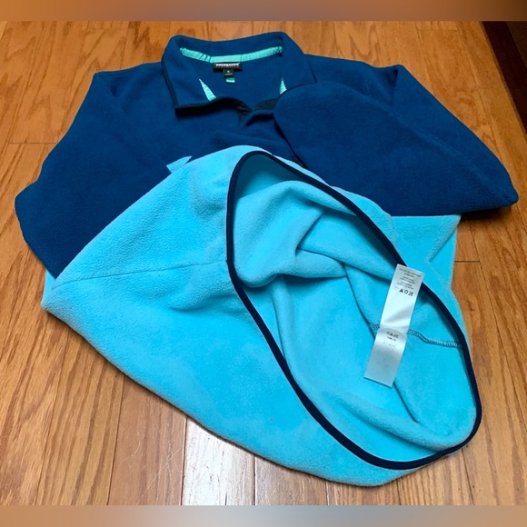 Men’s XL Two Tone Recycled Polyester PATAGONIA Snap Button Fleece Synchilla - Picture 12 of 16